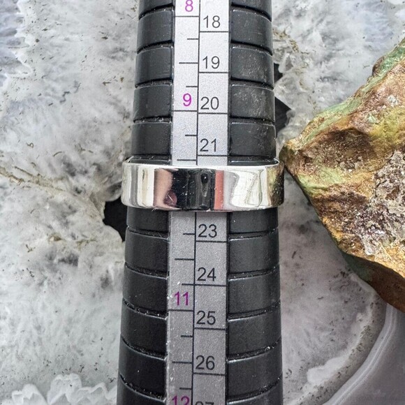 Sterling Southwestern Style Large Teardrop Dendrite Agate Ring Size 10 For Women - Picture 10 of 10